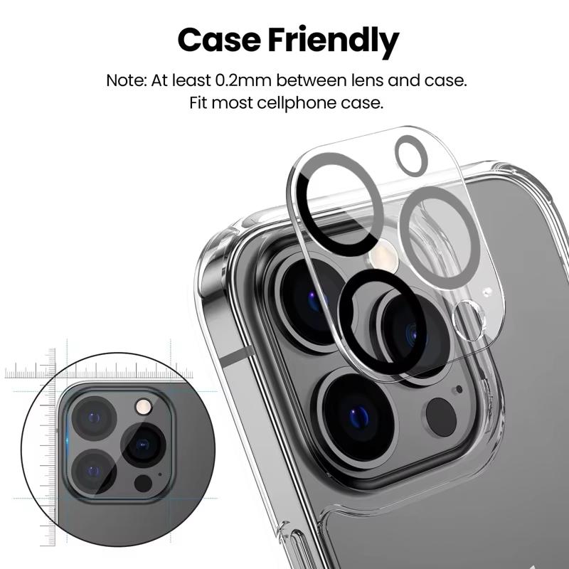 1-4PCS 8K HD Tempered Glass Camera Protect Cover For iPhone 17 Pro Max Air Anti-Fingerprint Anti-scratch Full-cover Rugged Film