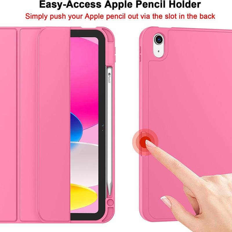 Multi Color Stylish Tri-Fold Pu Leather 10.9 Inch Tablet Case for IPad10th /11th /A16 Flip Cover with Auto Sleep and Stand