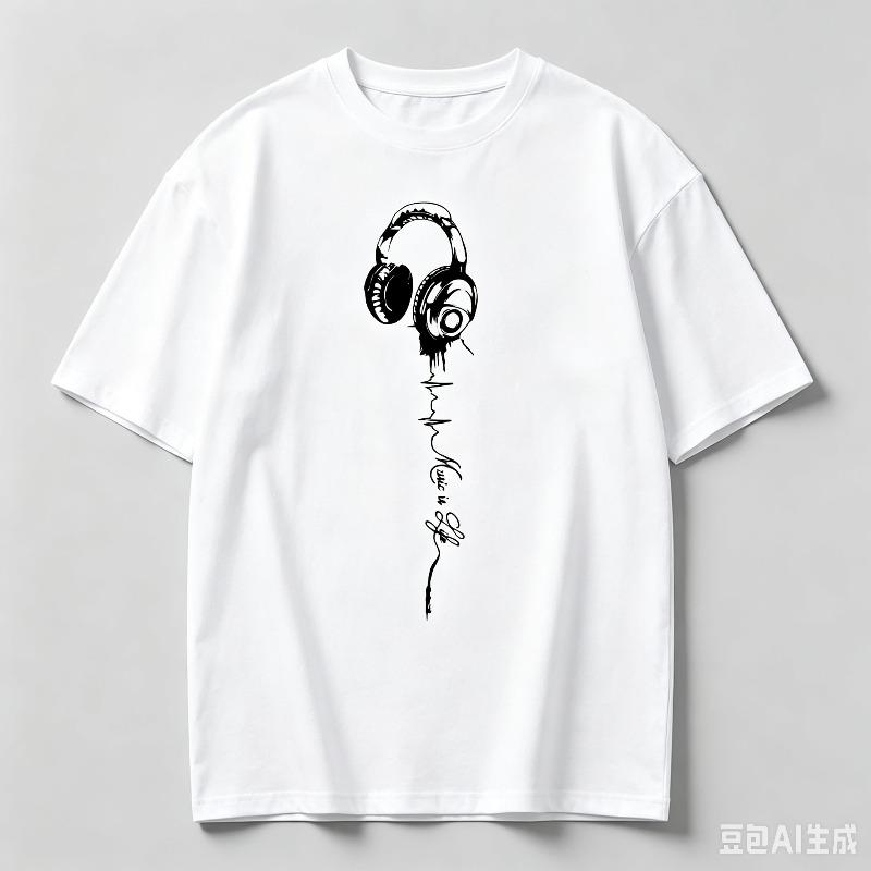 Unisexs Cotton Summer Earphones With Letter Print Breathable And Comfortable Round Neck Tshirt Outdoor Sports And Leisure Top