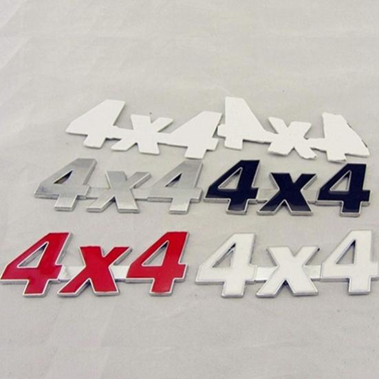 Car Metal 3D Badge Truck 4x4 Displacement Motor Auto Sticker Decoration Decal