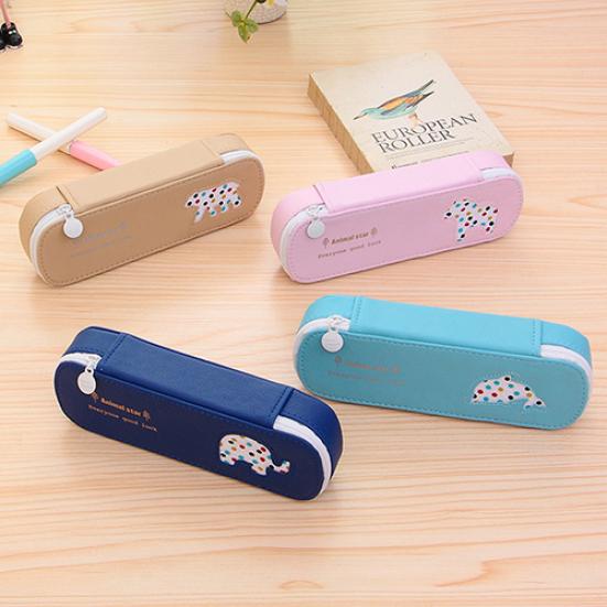 

Милый точечный медведь, слон, лошадь, дельфин, узор, пенал, косметичка