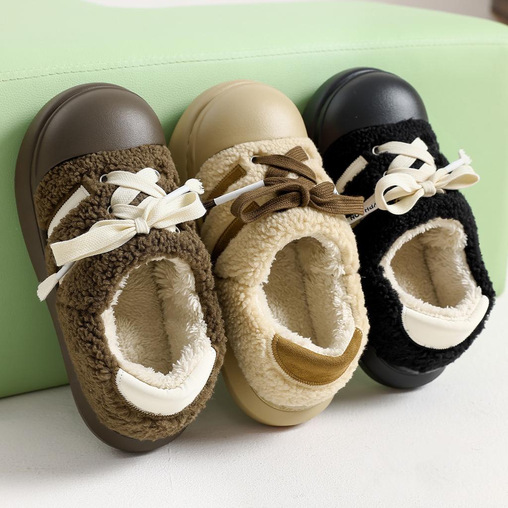 Cotton Shoes New Soft Winter Soft Bottom Thick Bottom Velvet Home Warm Non-slip Bag and Cotton Slippers Outside Wear