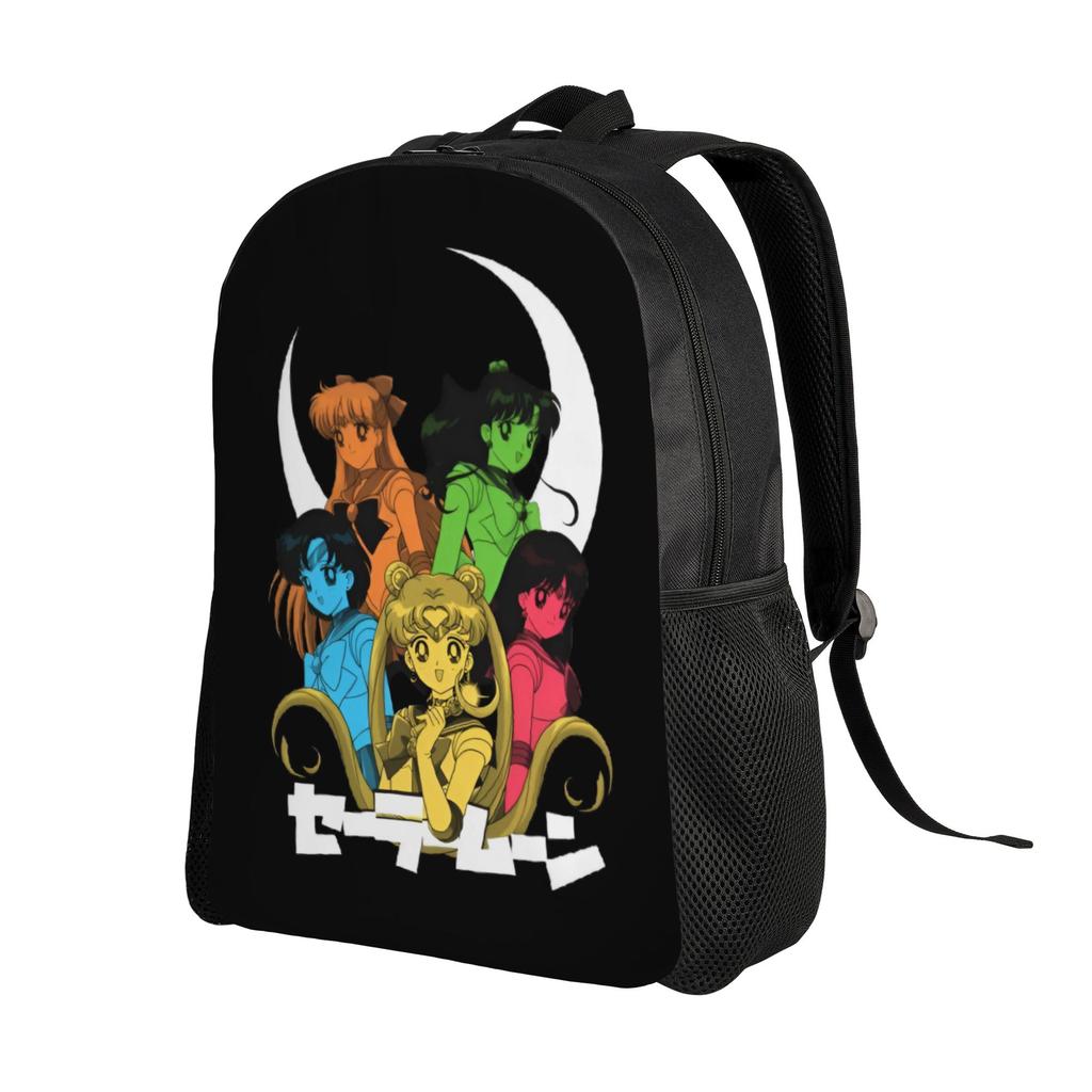 Sailors Anime Moons Backpacks for Women Men School College Student Bookbag Fits 15 Inch Laptop Tsukino Usagi Bags