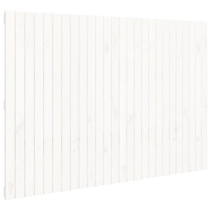 824959 vidaXL Wall-mounted Headboard White 166x3x110 Cm Solid Pine Wood