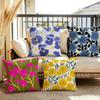 Flower Fashion Cushion Cover Summer Linen Pillow Case Organic Fabric Cushion Cover DoubleSided Print Sofa Home Decor