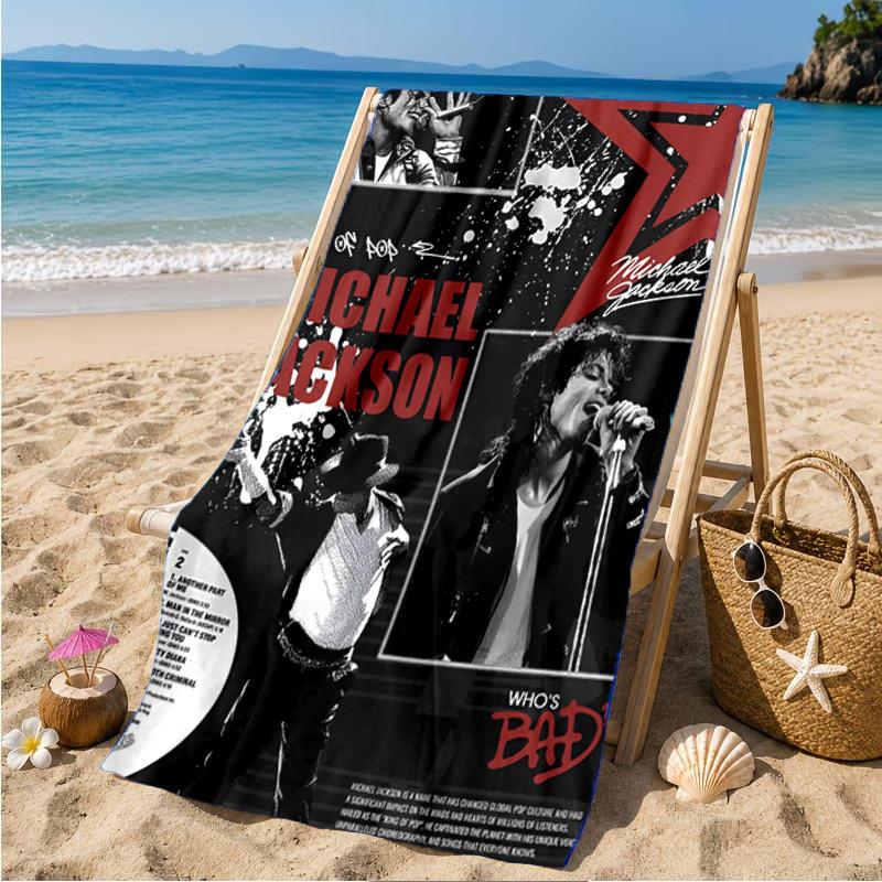 Asciugamano da Spiaggia Thriller di Jackson, Asciugamano da Spiaggia in Microfibra, Leggero e Asciugatura Rapida, per Viaggi Estivi, Piscina, Fan, Regalo di Compleanno