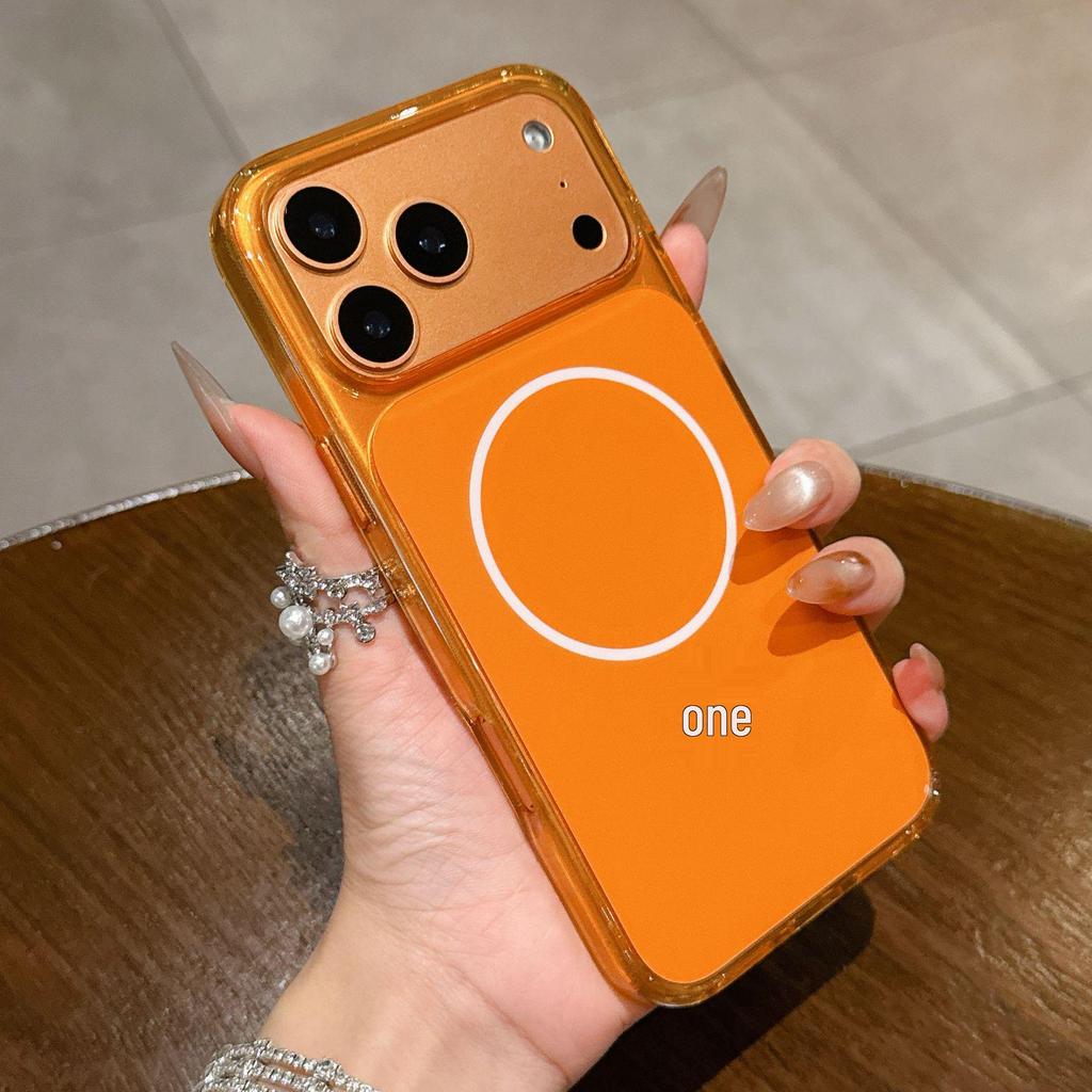 iPhone 17 Pro Max Originalfarbe Magnetischer Metallknopf Schutzhülle - Vollständige Abdeckung