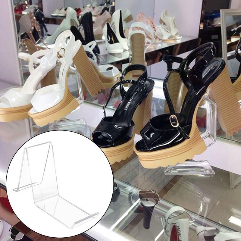 1pc Transparent Acrylic Shop Display Shoes Stands Shopping Mall Sandal Racks Sneaker Holders