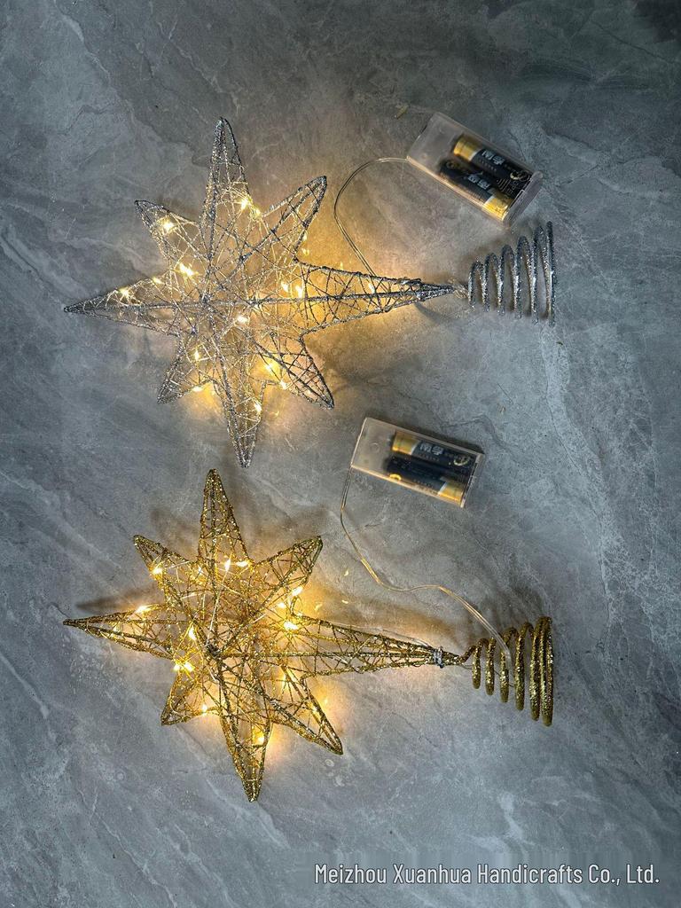 LED Iron Star Christmas Tree Topper