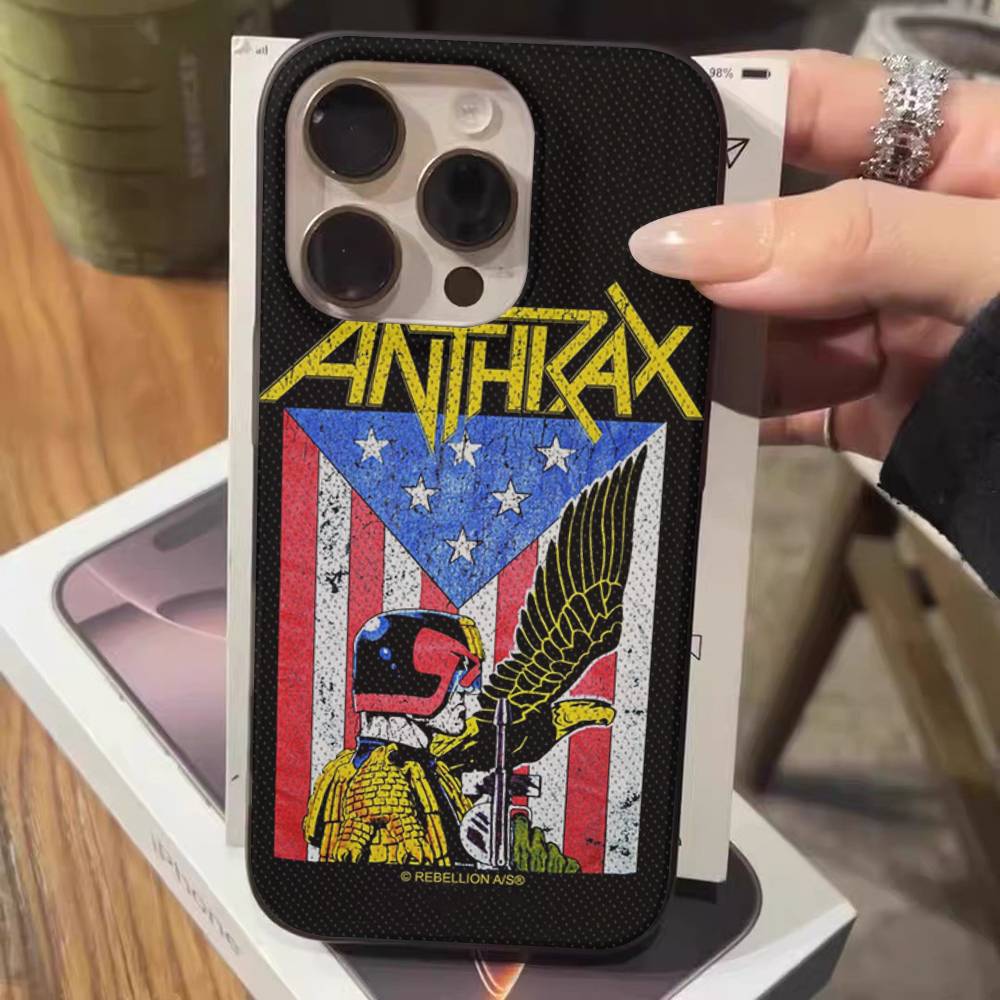 A-ANTHRAX Band Soft Corrugated Transparent Phone Case For IPhone 17 15 16 11 12 13 14 Pro Max Plus Pro iPhone 16 pro