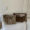 2025 Korean Suede Crescent Dumpling Shoulder Bag – Versatile, Solid Color Casual Crossbody