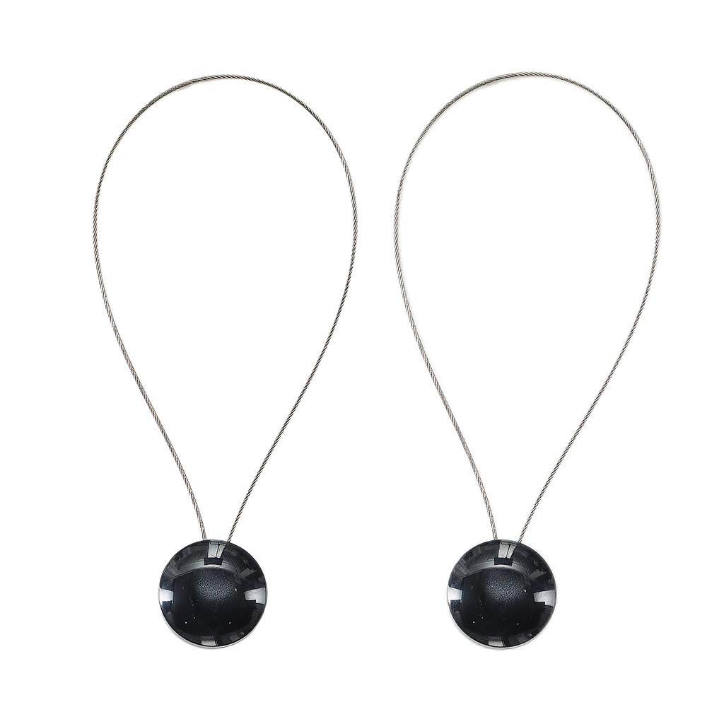 2pcs Heavy-Duty Magnetic Curtain Tie Backs for Curtains & Sheers Decorative Metal Magnetic Holders, for Living Room & Bedroom, Magnetic Clips
