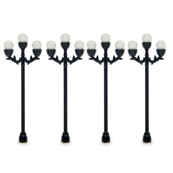 4Pcs Decorative ABS Vivid DIY Function Mini Dollhouse Street Lamp Mini Street Light