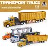 Double Trailer Decker Container Truck Engineering Vehicle Model Toy Children