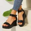 Fashion Plus Size Women's Open Toe Wedge Sandals Summer New Platform Ankle Strap Sandals for Women Outdoor Casual High Heel Sandalias