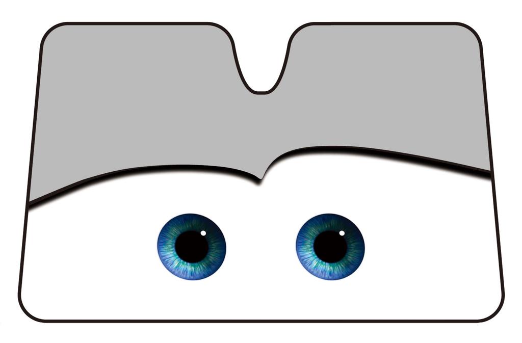 Napolex Disney Cars Car Sunshade Suction Compatible with Blocks Intense Car Accessories DC-94, Front, Cup-Free, 1460x900mm, Minivans, Gray, Storage,