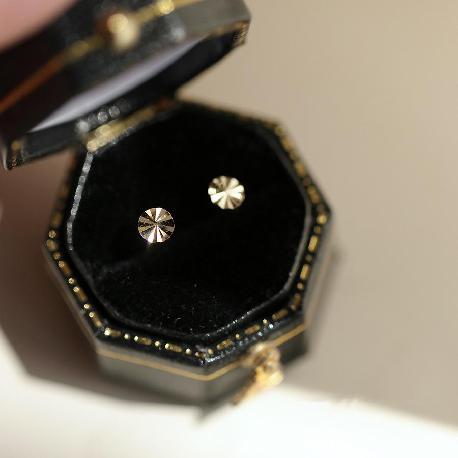 925 Sterling Silver Plating 14K Gold Exquisite Pattern Circle Earrings for Women Fashion Versatile Minimalist Jewelry Silver