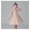 Kids Girls Korean Style Long Sleeve Princess Puffy Tulle Flower Girl Party Dress