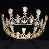 Fashion Crystal Wedding Crown Vintage Royal Queen Tiaras and Crowns Pageant Prom Hair Jewelry Bridal Diadem Head Ornament