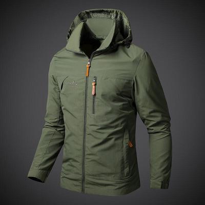 Men's Casual Versatile Windbreaker: Spring and Autumn Hooded Jacket