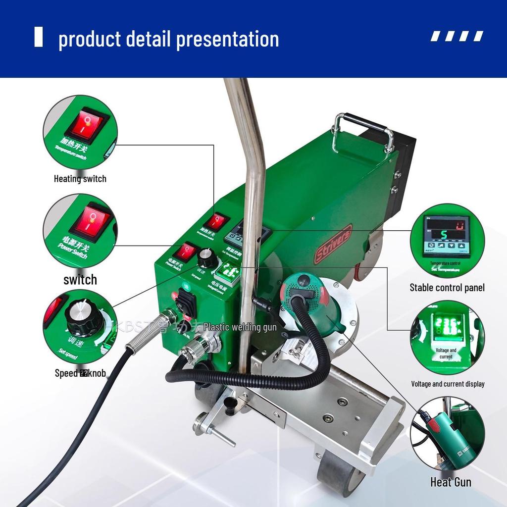 TPO Roof Membrane Waterproofing Machine: 4000W PVC Fusion & Steel Tile Hot Air Welder