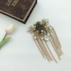 Breastpin Brooch Shoulder Board Skull Jacket Vintage Brooch Exquisite Tassel Chain Epaulette  Women