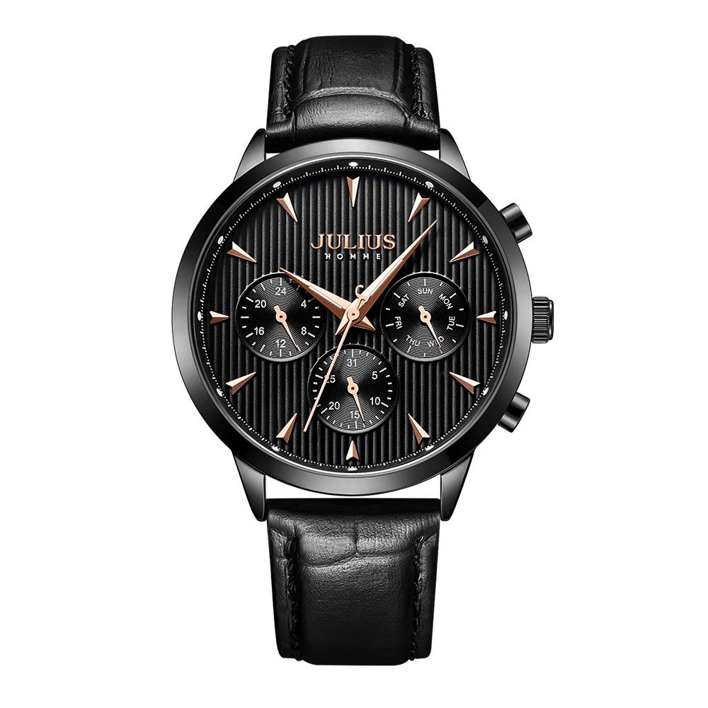 Jyullieoseu Jah-107 Men'S Multi Leather Watch