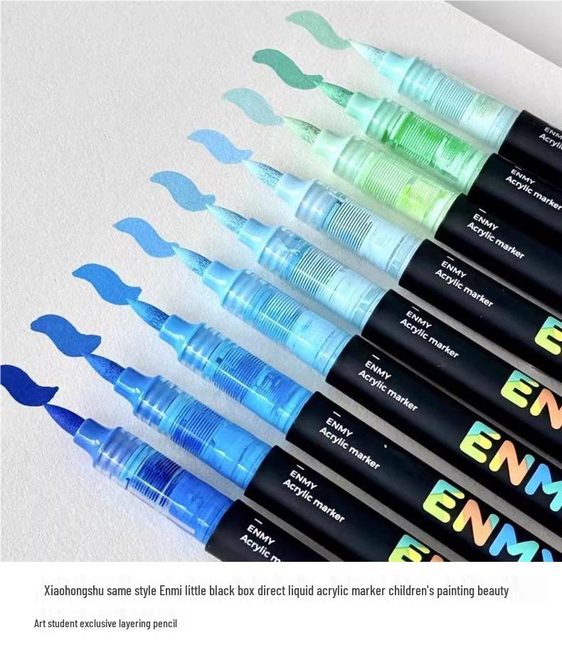 Xiaohongshu Style Little Black Box Acrylic Marker for Kids & Art Students