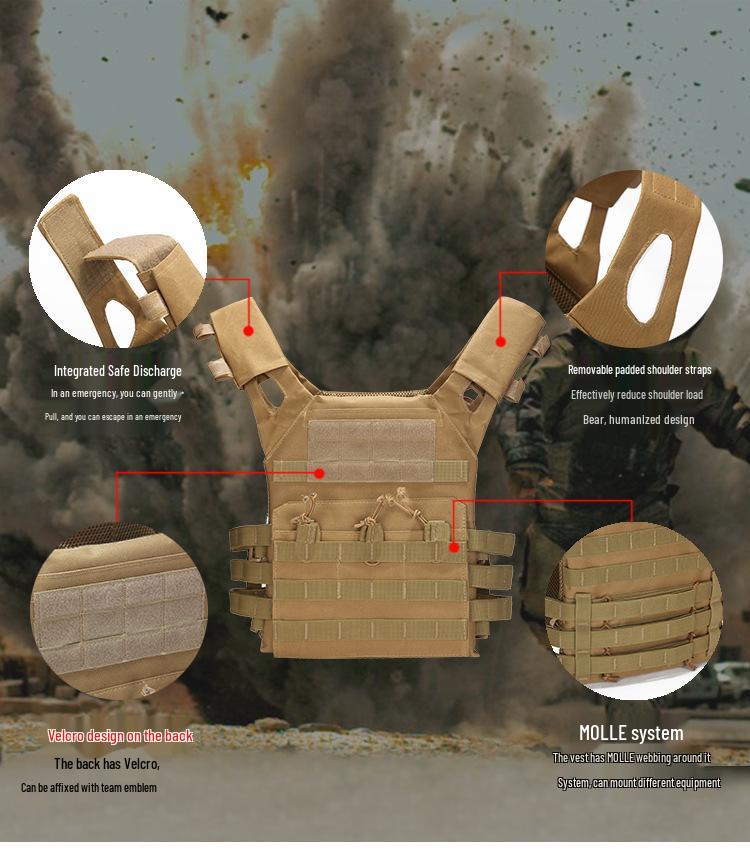 JPC Tactical Multifunctional Camouflage Weighted Vest - MOLLE Military Combat.
