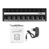 8 Channels Headphone Amplifier Mini Amplifier with Stereo/Mono Switch Professional Ultra-Compact HiFi Stereo Audio Amplifier