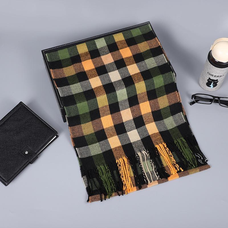 Winterschal Herrenschal Supermarktgeschenke, Dicker Schal, Echter Britischer Plaid-Thermoschal Plaid-Umfang