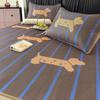 Green Little Bear Ice Silk Cooling Mat Set: Washable, Foldable, Soft - Free Shipping