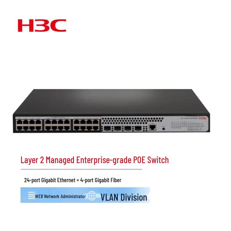 

H3C S1850V2-28P-HPWR-EI Gigabit PoE Network Switch
