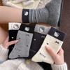Socks Women's Socks Autumn and Winter Medium Tube Socks Cute Cartoon Cat Lolita Bow Stacking Socks