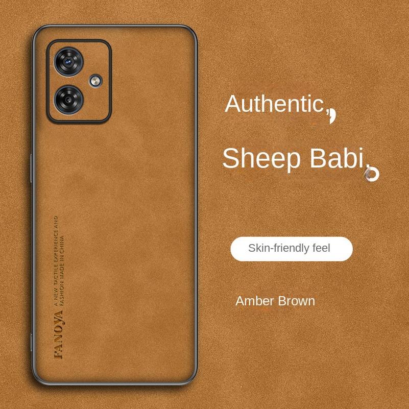 

Звичайний шкіряний зручний замшевий чохол для Moto G55 G35 G85 G34 G24 Power G04 G14 G54 G84 E13 Захисне покриття для об’єктива камери For Moto G34 жовтий