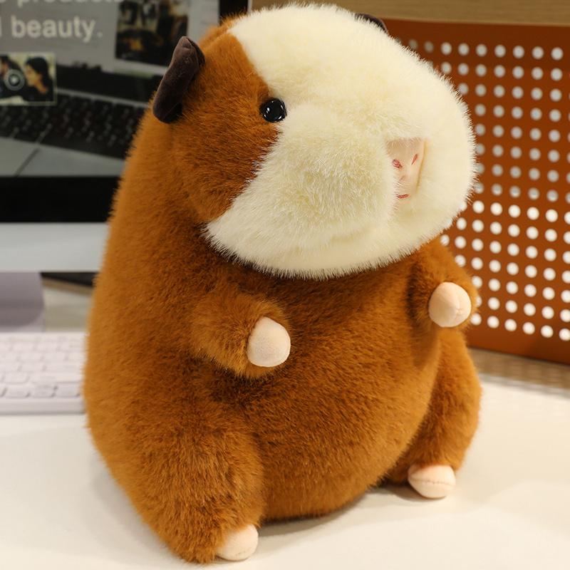 Chubby Plushies Stuffed Animal Hamster Plush Toy Cute Guinea Pig With Nose Drop Soft Doll Lifelike Mouse Plush Pillow Gift