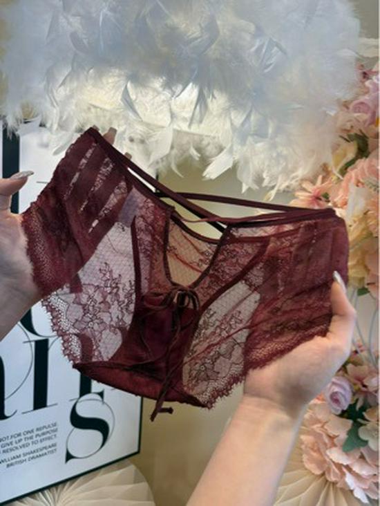 Sexy Lace Tie-Up Hollow-Out Cross Panties - Comfortable, Breathable, Simple Design