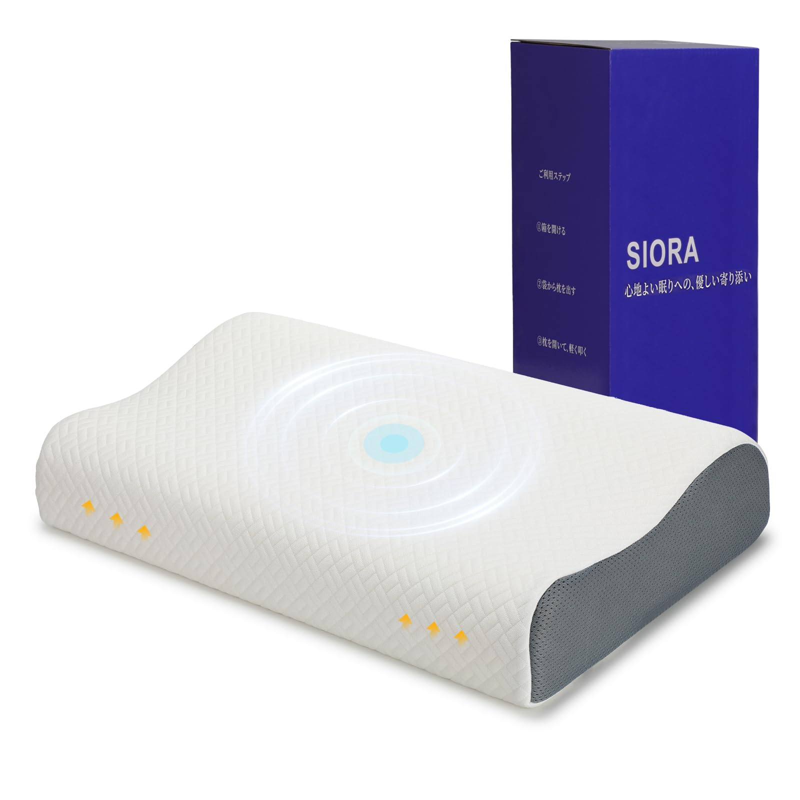 

SIORA Подушка с высокой памятью для расслабления шеи Снимает боль в плечах и шее Боковая регулировка Моющаяся наволочка Подушка P2114 Подушка, Против храпа, Мужская, Уретан, Пена,