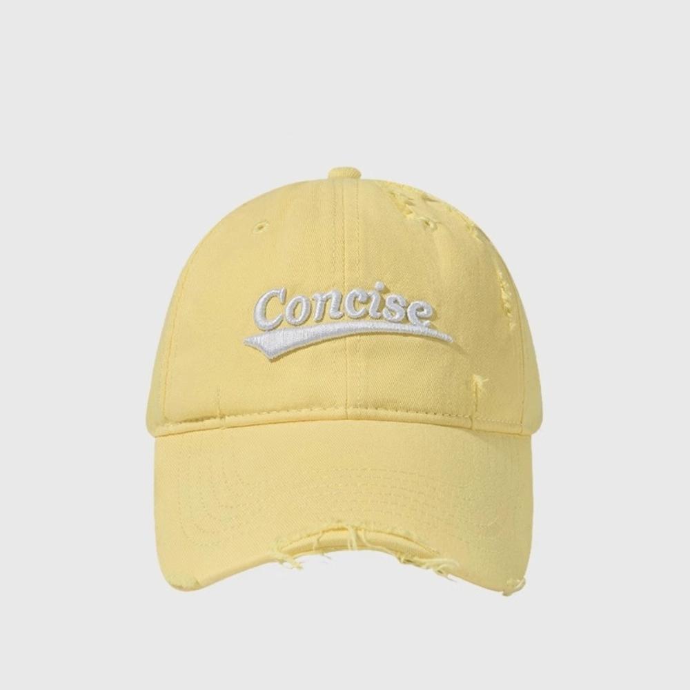 Cotton Holes Peaked Cap Embroidery Snapback Cap Solid Color Letter Baseball Hat  Teenagers