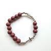 Catholic Cross Rosary Bracelet Vintage Elastic Beaded Chain Baptism Rosaries Bangle Wristband for Men Women Jewelry Gift