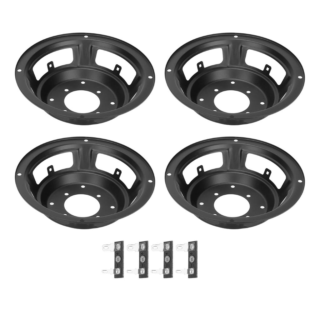 4Pcs Speaker Basin Stand 6.5inch Subwoofer Basin Frame with Foot Solder Tab for DIY Speakers