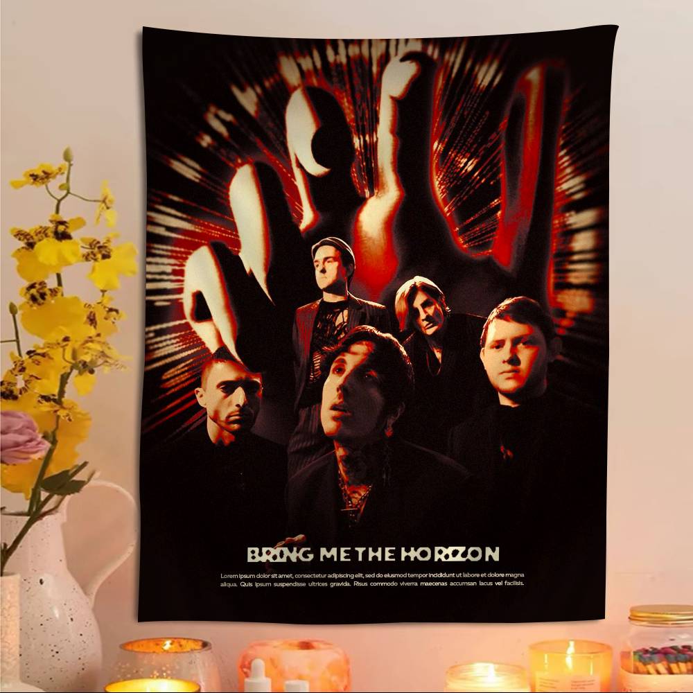 Bring Me The HHorizon Cartoon Tapestry Home Decoration Hippie Bohemian Decoration Divination Home Decor