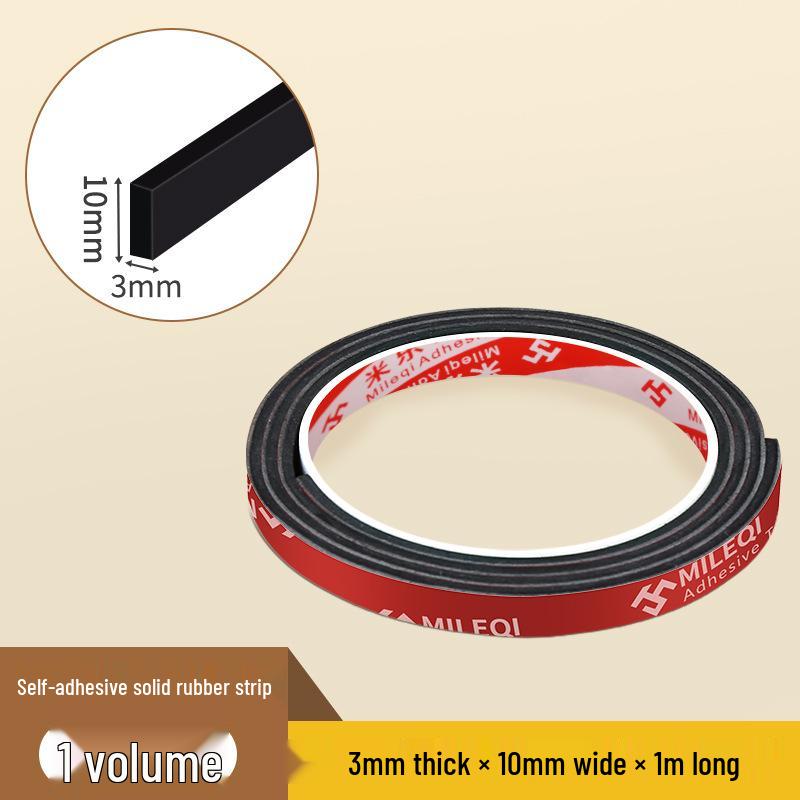 Mileqi EPDM Self-Adhesive Shock-Absorbing Anti-Slip Rubber Pad Strip
