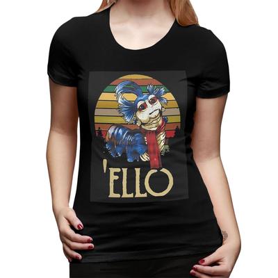 Labyrinth Der Wurm Ello Kult Labyrinth T-Shirt für Damen Rundhalsausschnitt Streetwear T-Shirts Damen T-Shirts Kurze Sommerkleidung Oberteile