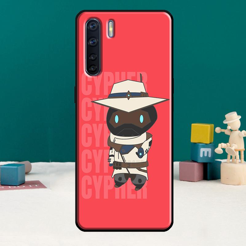 Cute Cartoon Chibi Valorant Phone Case For Oppo A78 A96 A58 A18 A38 A98 A17 A77 A80 A40 A60 A16 A76 A74 A94 A54 A15 A57S