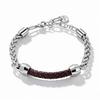 Stainless Steel Woven Leather Bracelet For Men & Women Adjustable Multicolor Fashion Minimalist Durable Trendy Jewelry