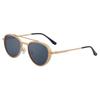 Non-polarized Classic Retro Double Bridge Round Sunglasses for Men Women  Driving Sunglasses