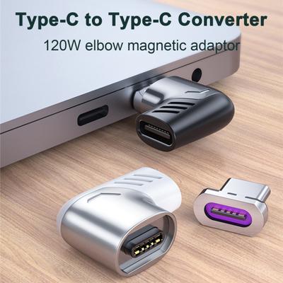 C típusú mágneses adapter Pd120W konverter töltő alumínium C USB 6A - C típusú számítógép-tartozékok