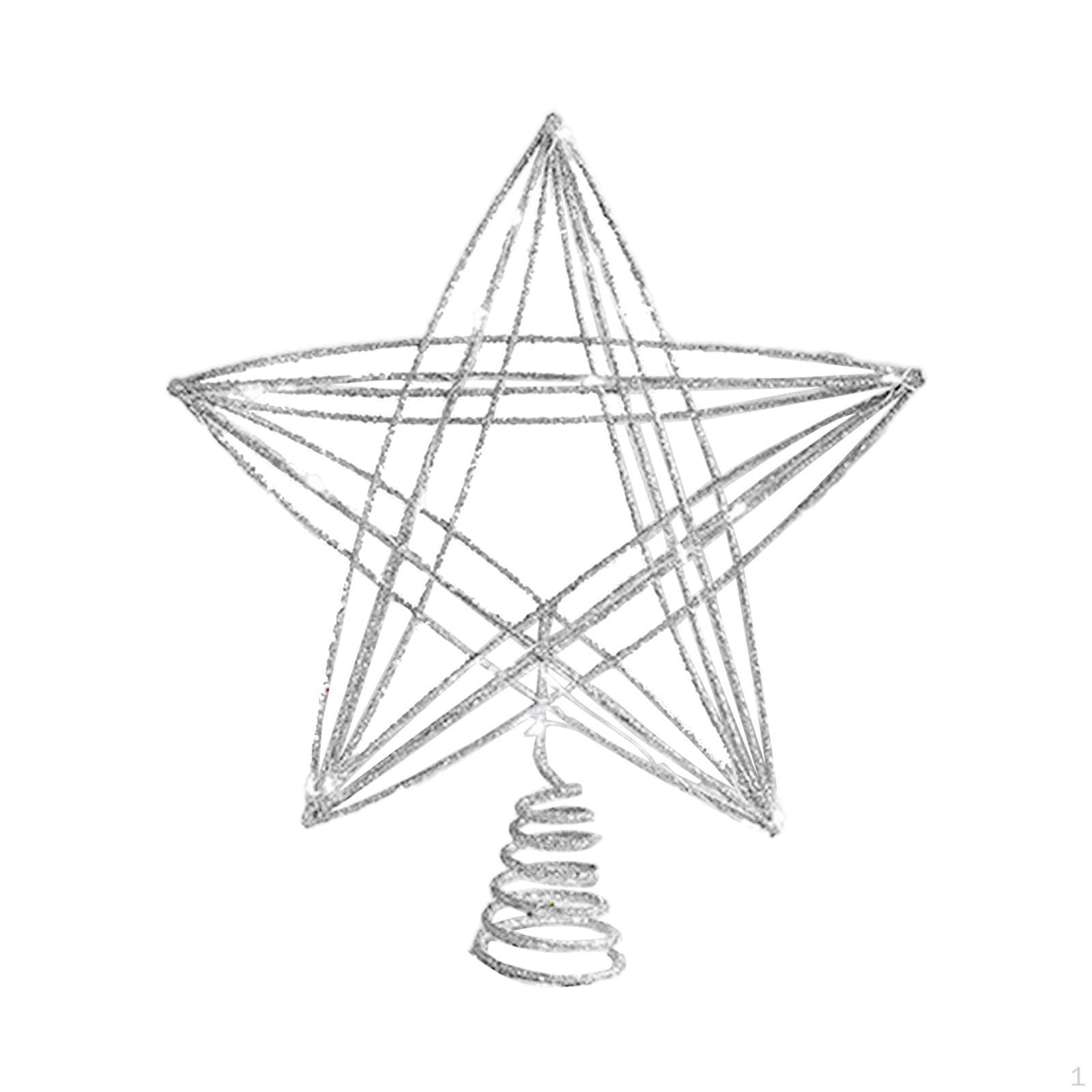 

Рождественское светящееся украшение в виде звезды для чашки Праздничное украшение для вечеринки Светящееся Silvery