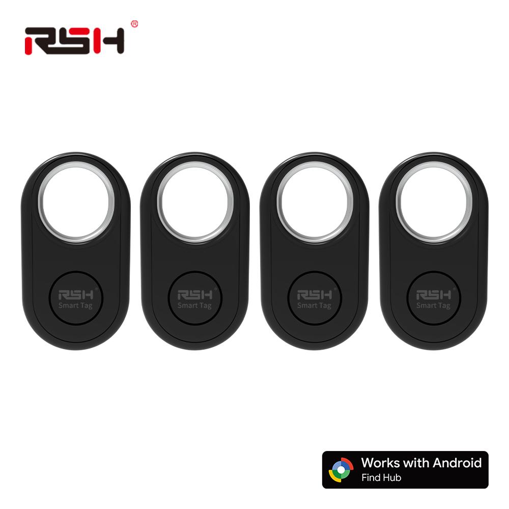 RSH 4PCS Security Trackers for Samsung Finder Work with Android Google's Find Hub Wallet Car Anti-loss Tag Alerts Fast Locator